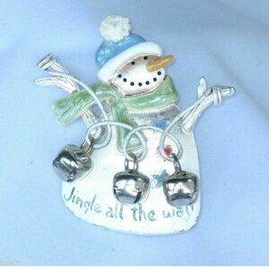 TC Silver Snowman Brooch
